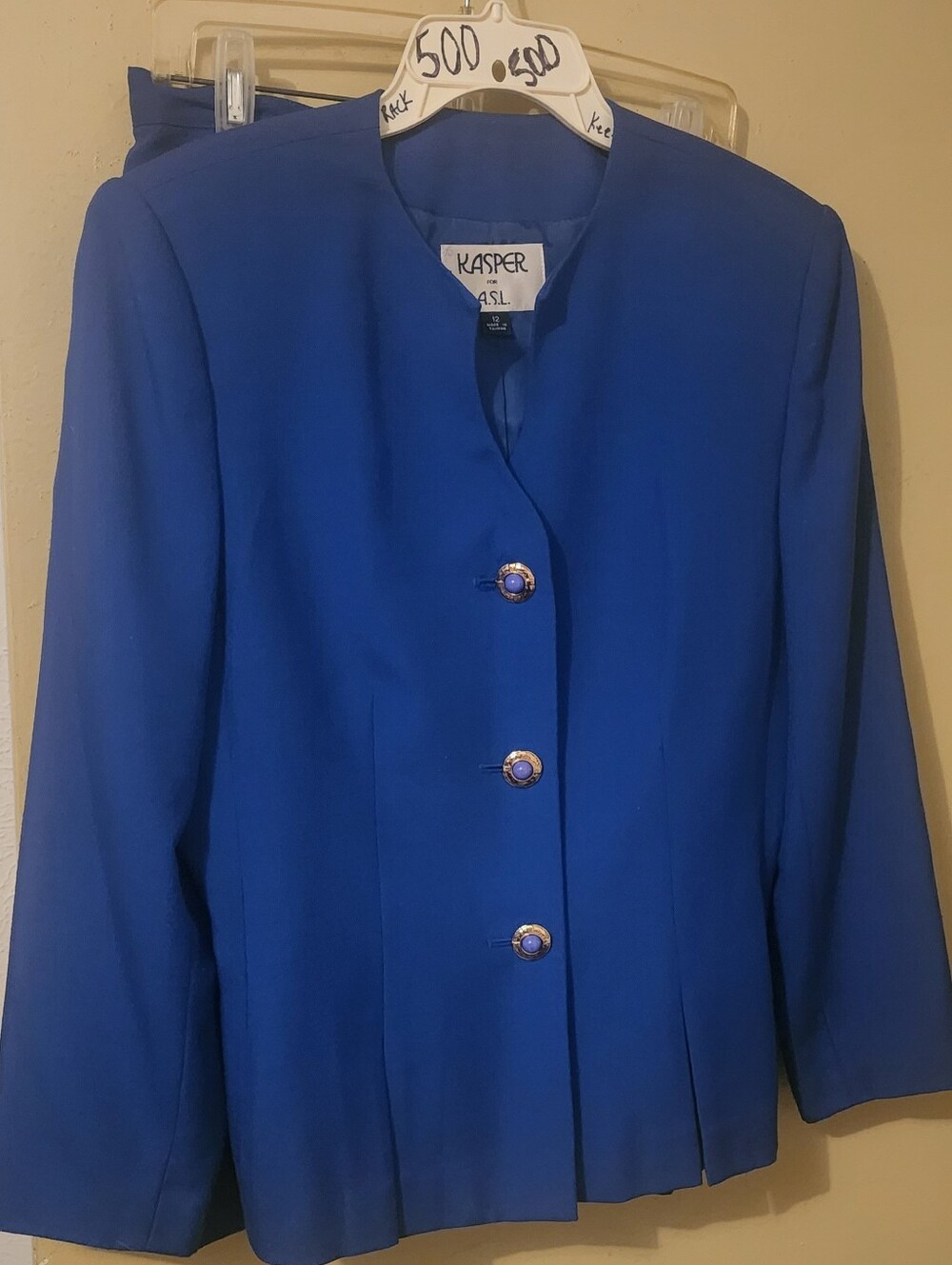 2pc Women's Blue Skirt Suit